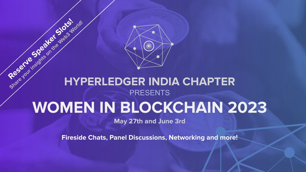Women In Blockchain 2023 is here! If you are a #woman in the #blockchain #industry, fill up the speaker form here: forms.gle/sUZiNNeFx9dFf6…
This is an excellent speaking and networking #opportunity. We'd love to hear from you!
Tag the trailblazers and spread the word
<a href="/Hyperledger/">Hyperledger Foundation</a>