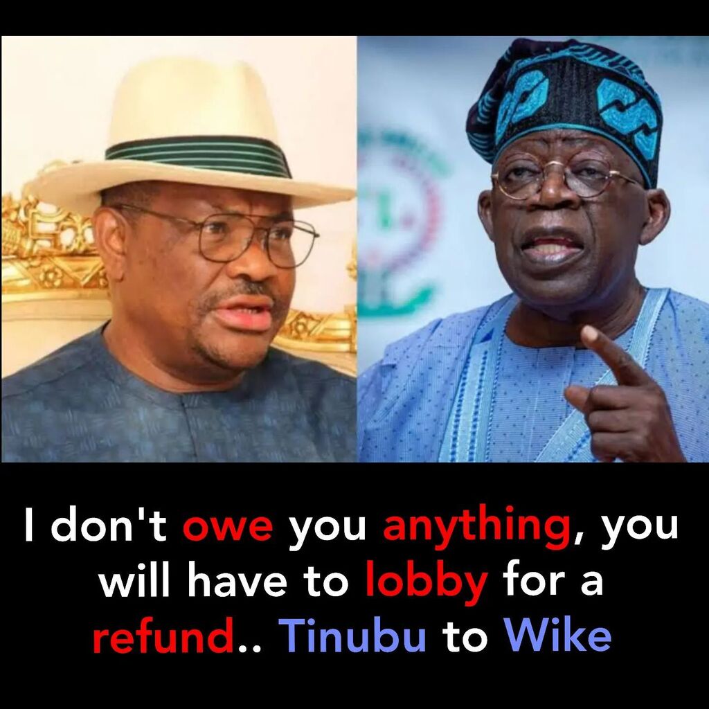 During a visit to Rivers State, President-elect Bola Tinubu declared that the Federal Government under his administration would not be obligated to refund any money for federal projects undertaken by states. Governor Nyesom Wike had requested that Tinubu… instagr.am/p/Cr0LOCTN8XR/
