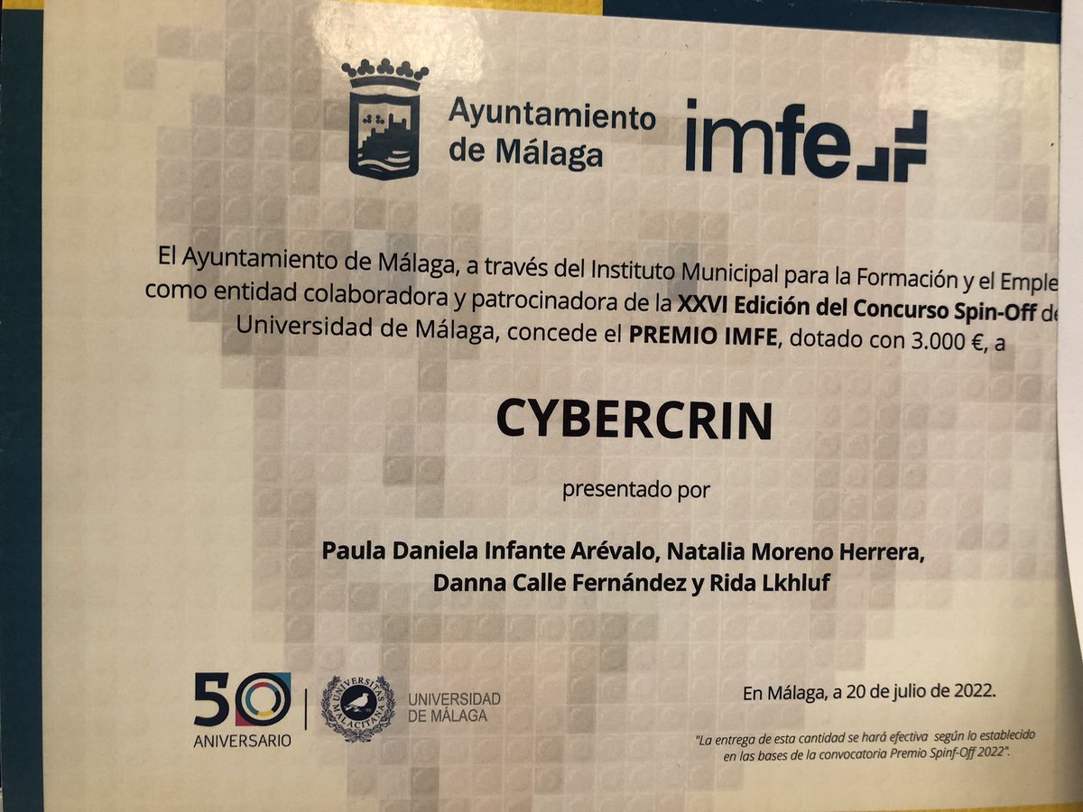 comutopiartv's tweet image. ¡6° #LinkTv! 📺

A las 13:30, nuevo programa de la mano del equipo de la T14🤩 @ComuniFac @linkbyuma 

📍Hoy os traemos 👉🏼 Cybercrin, una empresa que se dedica a la #ciberseguridad , especializada en #Pymes y empresas tecnológicas 💻  #SpinOffUMA 

¡No os lo perdáis!