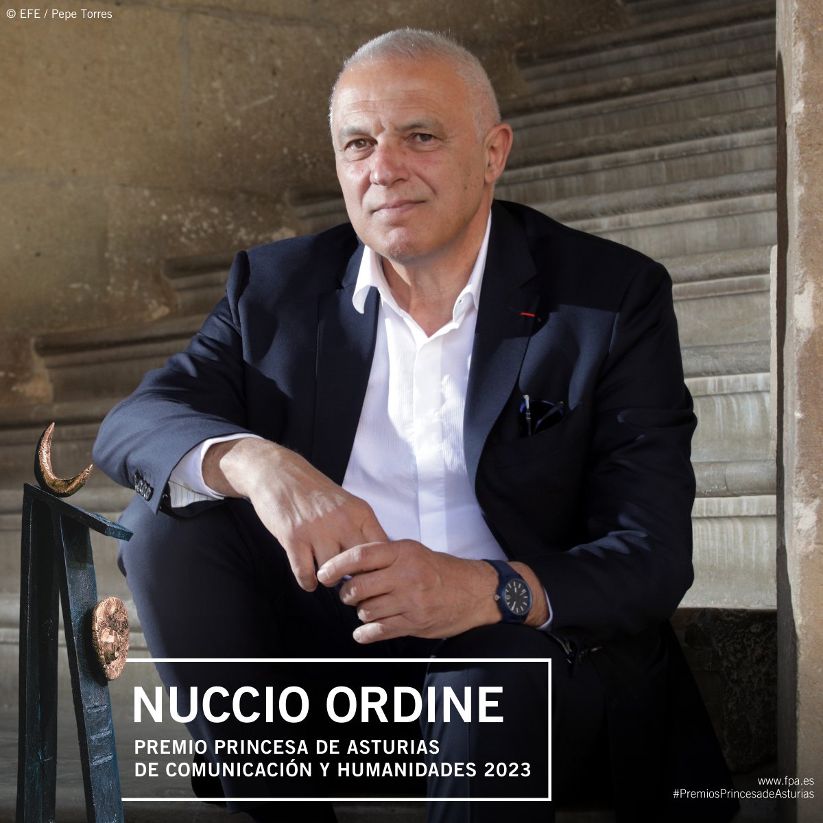 #ÚLTIMAHORA: Nuccio Ordine ha sido galardonado con el Premio Princesa de Asturias de Comunicación y Humanidades 2023.

#PremiosPrincesadeAsturias