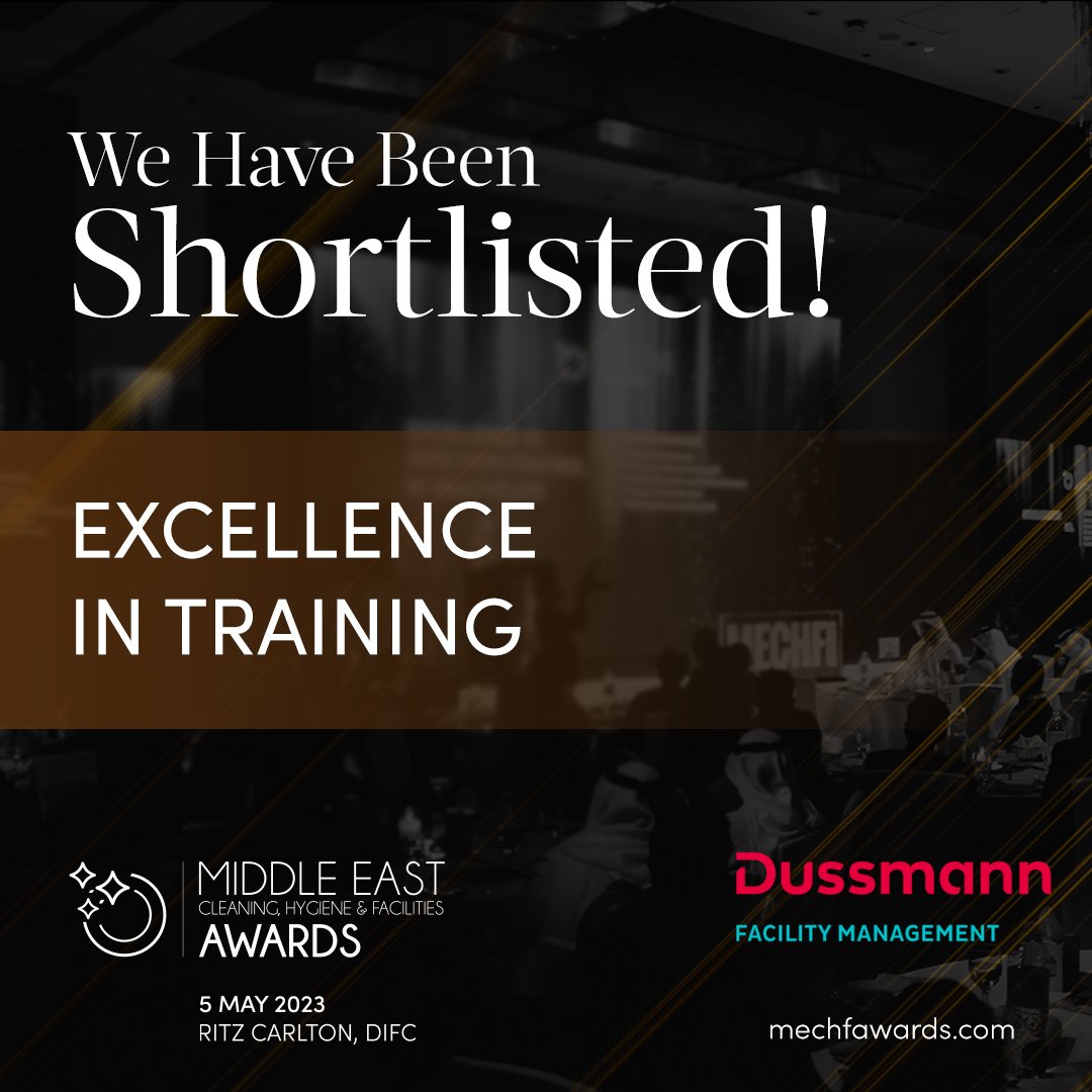 dussmanngulf's tweet photo. We are thrilled to have been shortlisted for the MECHF Awards 2023. We cannot wait to attend the ceremony on May 5th, 2023 at Ritz Carlton DIFC! We hope to see you there.
#dussmanngulf #wecareformore #Mechf2023 #awards #cleanmiddleeast #softfm #cleaningbusiness #uae https://t.co/LH1Q06m6y3