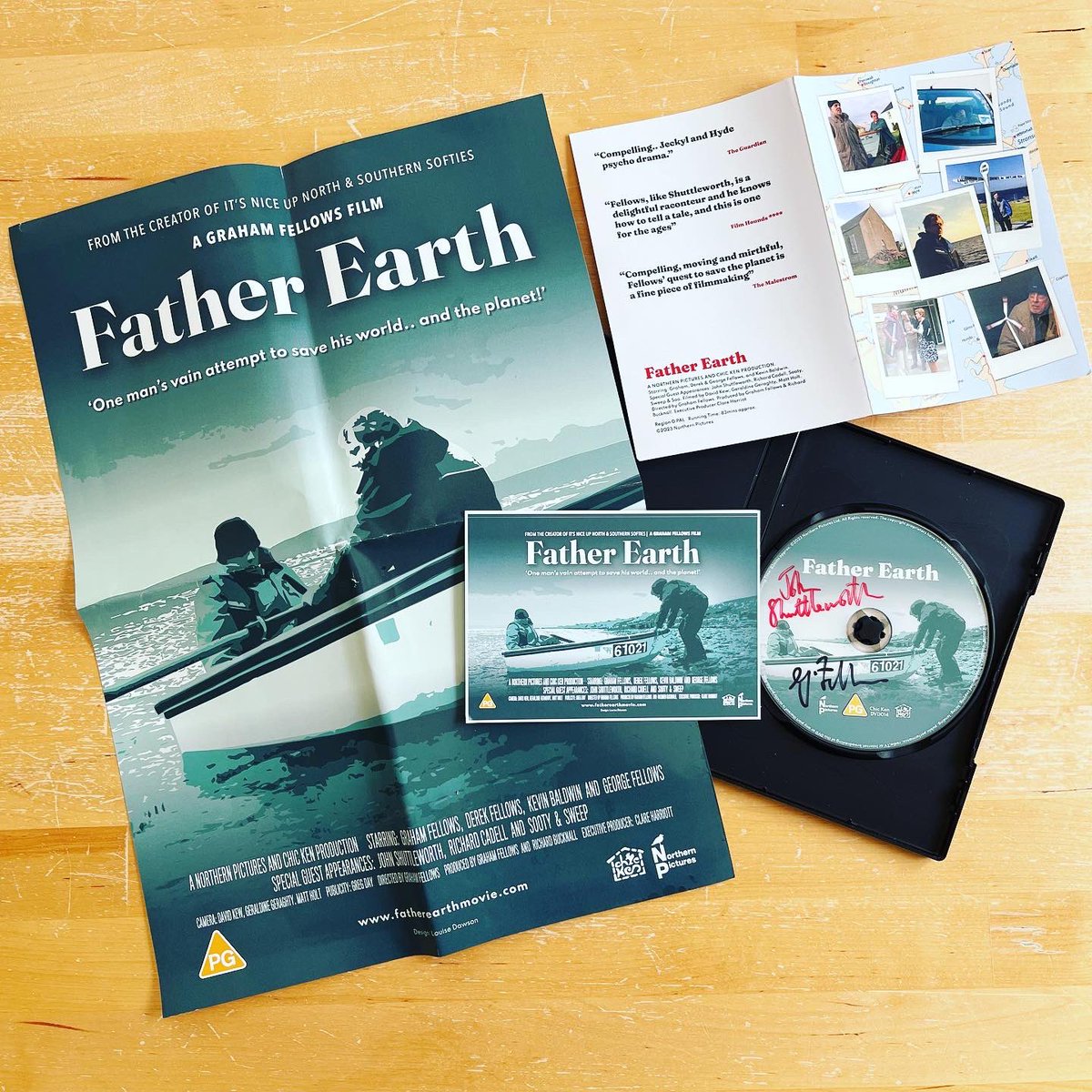 revpeterlaws's tweet photo. Yes! Got my copy of the new Graham Fellows film #FatherEarth. Signed by both @gdfellows AND John Shuttleworth and featuring Sooty and Sweep!
For more on this visit https://t.co/3iZwWpNXjR https://t.co/EHzROk6Gfc