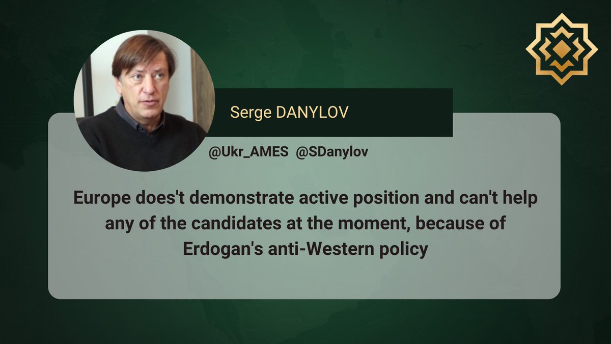 Ukr_AMES's tweet photo. 💬 @SDanylov, AMES Deputy Director in interview for @tweetsNV about Europe's position regarding candidates.

#Türkiye #Elections2023 #seçim2023 #DonateUkraine

📌More via link in #UA: https://t.co/wOTsV1NM65 https://t.co/cKdXtUanR5