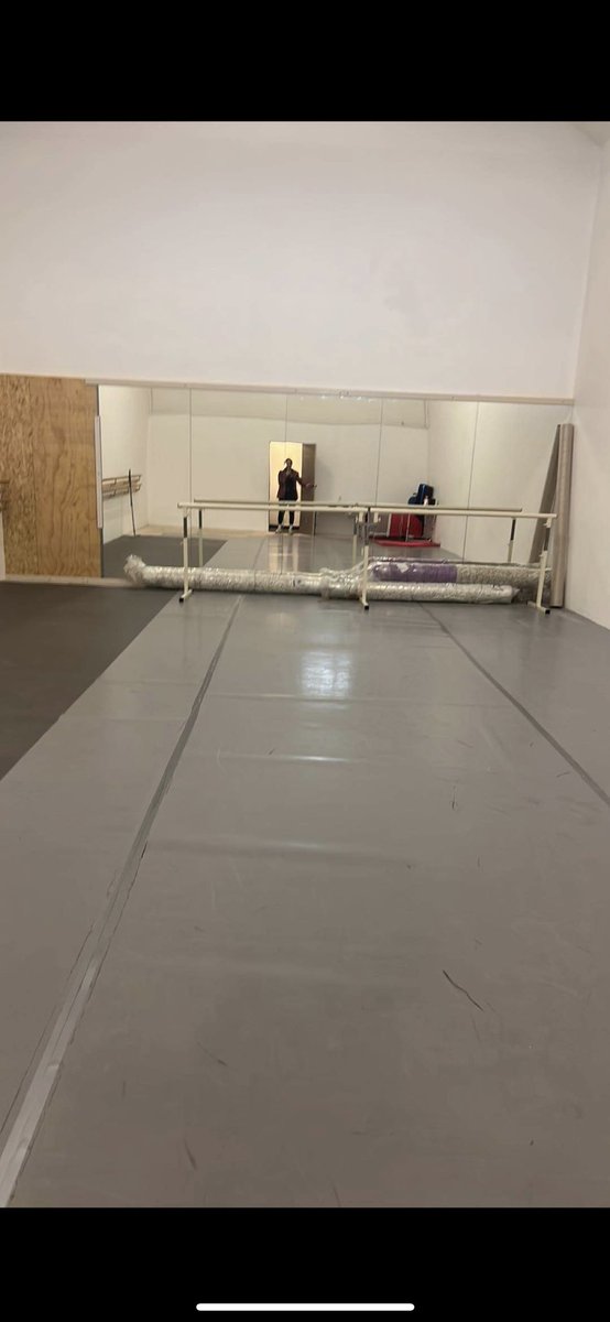 OrkneyDance's tweet photo. New studio, still one mirror to go and new darker harlequin flooring to be laid! 

#dancer #orkneydancehub #moveorkney https://t.co/3wflZU7Evw
