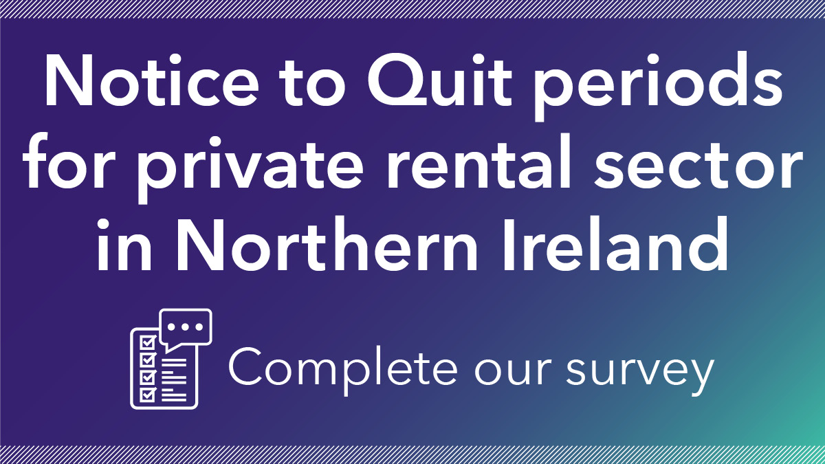 🚨 Private tenants and landlords in Northern Ireland - complete our survey 🚨 We want your views on what exceptions should apply to the longer notice periods being applied in the private rented sector, as part of our research for @CommunitiesNI. ➡️ cih.research.net/r/NTQexceptions