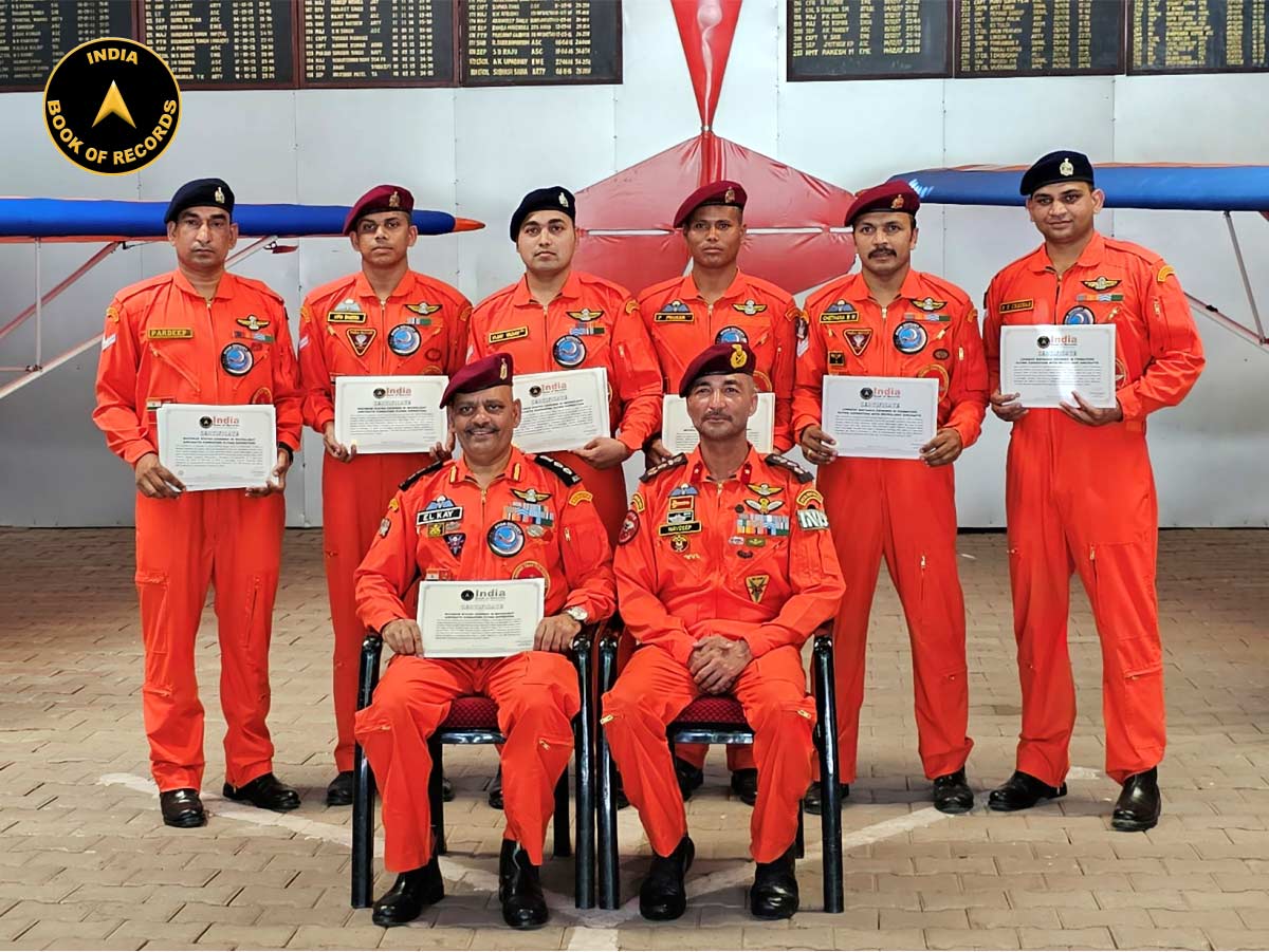 indiabookrecord's tweet photo. The record for using the maximum types of #microlight #aircrafts in a formation #flying was set by Colonel Laxmi Kant Yadav of #UttarPradesh, with Pilots of Army Adventure Nodal Centre under the aegis of Army Service Corps and Army #AdventureWing.
Read At:https://t.co/aj9AcRTOu9 https://t.co/rn4eP7qZb4
