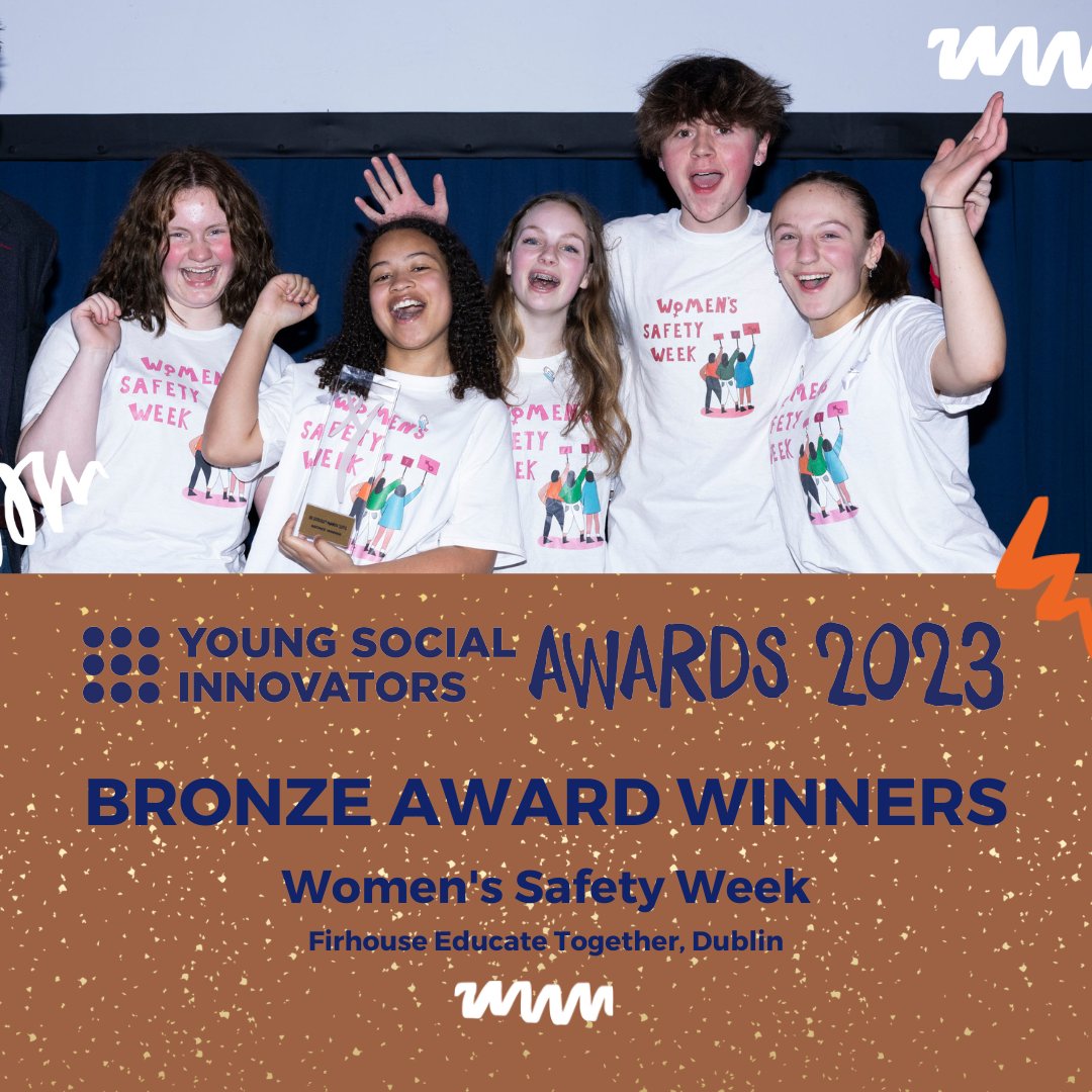 We are delighted to announce that the Young Social Innovators of the Year Bronze Award Winners are 'Women's Safety Week' from Firhouse Educate Together in Dublin! 🥉 The team aims to create a safer environment for women and promote women's well-being. Congrats! ❤️ #YSIAwards2023
