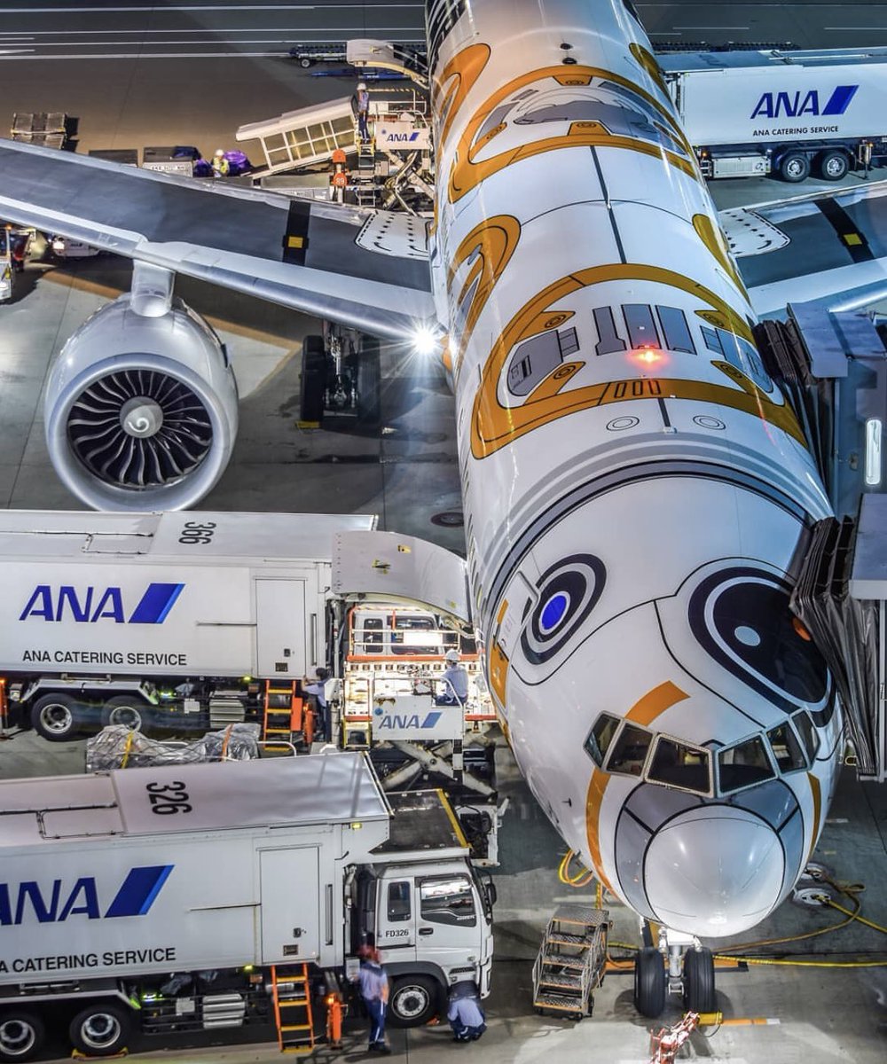 ANA 全日空商事 x STAR WARS｜BB-8JET｜B777-300ER ANA All Nippon Airways Boeing B777-300ER in Star Wars BB8 livery