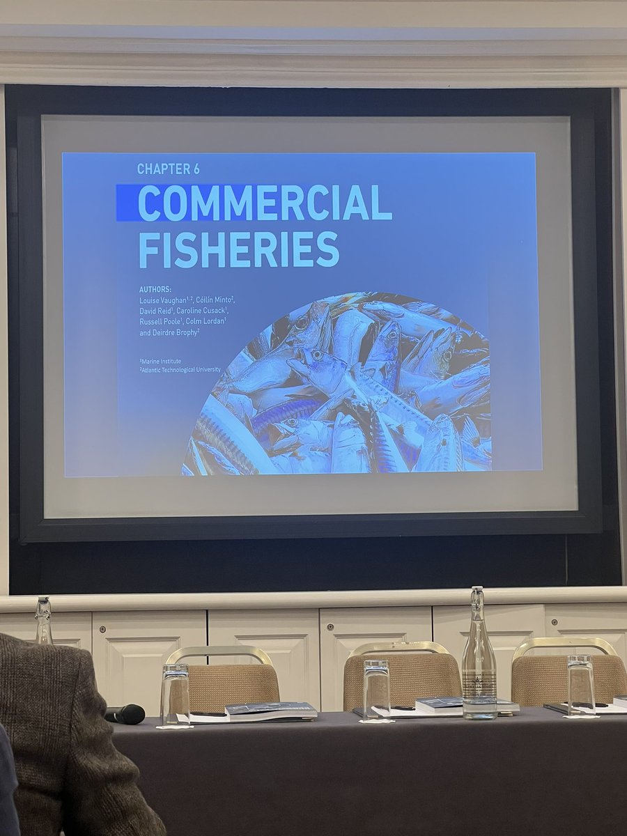 MarineInst's tweet photo. Post-doctoral Marine Science researcher Louise Vaughan @ATU_GalwayCity presents chapter 6 of #ClimateReportIE on Commercial Fisheries and the impact of climate change. https://t.co/bOU0wdlQwe