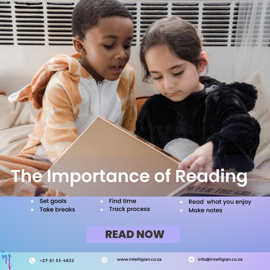 Intelligian's tweet photo. The importance of reading 

Reading is a need and more importantly is reading with understanding and remembering that it is engraved in your memory. 

Here is an article on how to improve your reading skills. Click in the link to read more.

https://t.co/bV4A5Ywz0z https://t.co/VnSNMMplRH