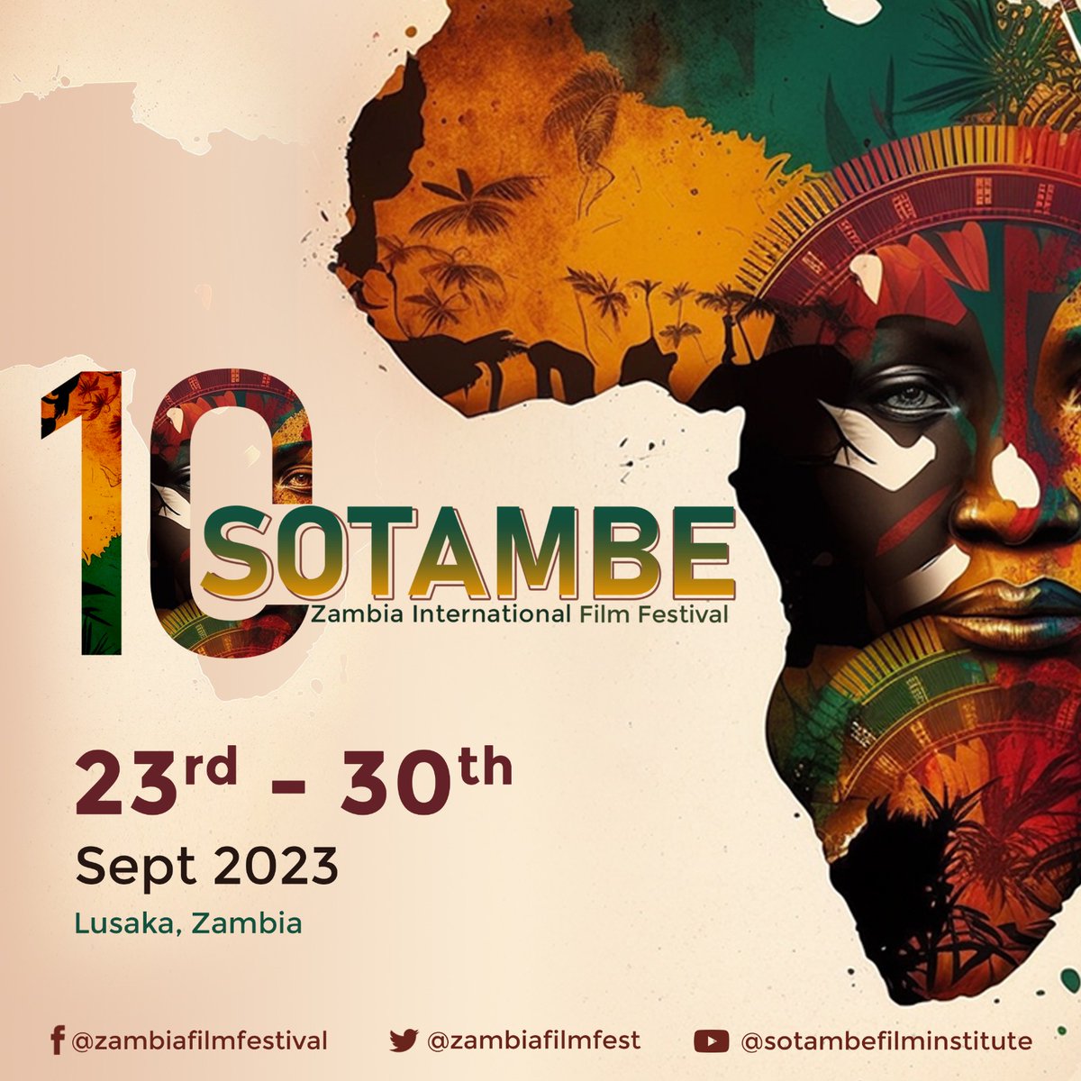 SOTAMBE Zambia International Film Festival (@zambiafilmfest) on Twitter photo Can you hear the drums beating? The 10th SOTAMBE Zambia International Film Festival is coming closer! Soon introducing our Jury members, panel, screening schedule and additional programs!
Submit your film before the deadline 1 June 2023! Exclusively via <a href="/FilmFreeway/">FilmFreeway</a> Can you hear the drums beating? The 10th SOTAMBE Zambia International Film Festival is coming closer! Soon introducing our Jury members, panel, screening schedule and additional programs!
Submit your film before the deadline 1 June 2023! Exclusively via <a href="/FilmFreeway/">FilmFreeway</a>