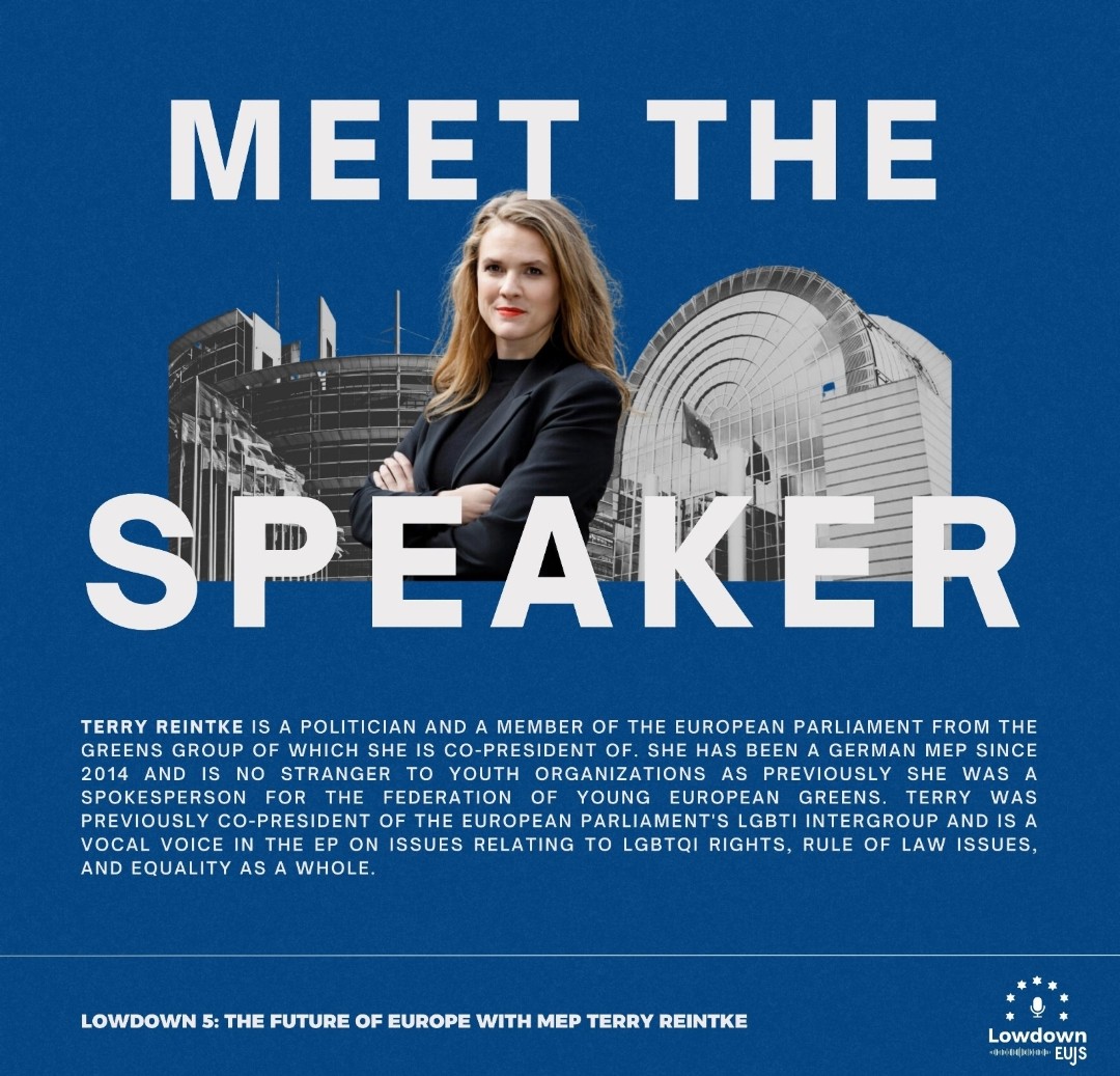 The Lowdown: The European Jewish Podcast (@lowdown_pod) on Twitter photo 📢 Next Guest: MEP <a href="/TerryReintke/">Terry Reintke</a>!💪
We're delighted that MEP Terry Reintke will be our next guest on The Lowdown! Terry and <a href="/ebowman0606/">Emily Bowman</a> will discuss the Future of Europe, exactly one year out from the #2024EuropeanParliamentElections🇪🇺
🎙️Episode out May 9th - link in bio!🔗 📢 Next Guest: MEP <a href="/TerryReintke/">Terry Reintke</a>!💪
We're delighted that MEP Terry Reintke will be our next guest on The Lowdown! Terry and <a href="/ebowman0606/">Emily Bowman</a> will discuss the Future of Europe, exactly one year out from the #2024EuropeanParliamentElections🇪🇺
🎙️Episode out May 9th - link in bio!🔗