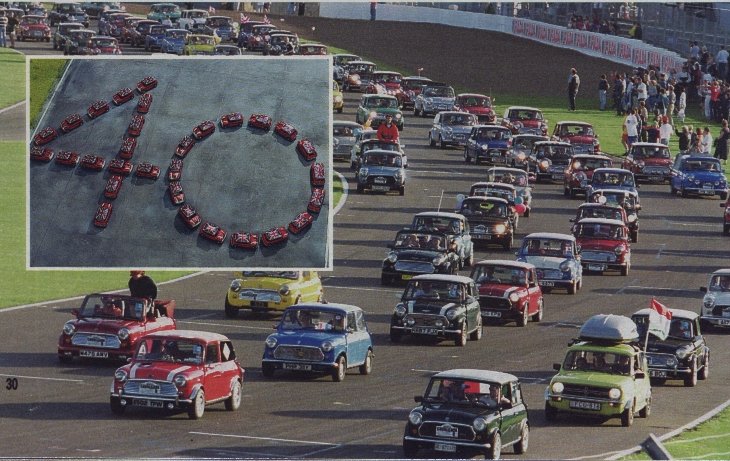 miniphernalia's tweet photo. Blast from the past: @SilverstoneUK #Mini40 event 1999 - https://t.co/drsQ64lW1l https://t.co/SBiIElFxlr