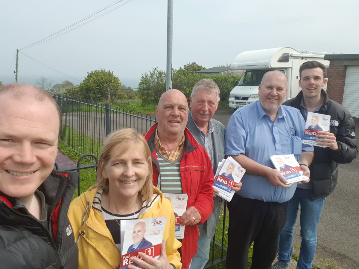 Fantastic day in Islandmagee with Sammy Wilson mp, Gordon Lyons and team of great helpers.