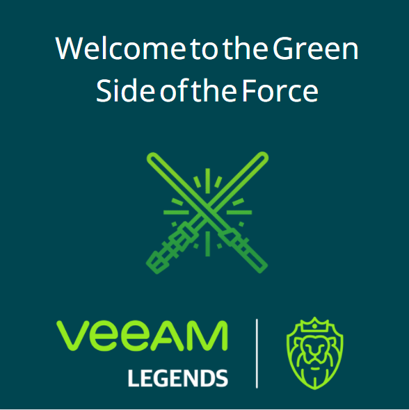 ✅May the Forth be with you!

Happy #StarWarsDay to all of you.
Use the force and protect your data !!

#JoesBackupTipps #VeeamLegends #Veeam100