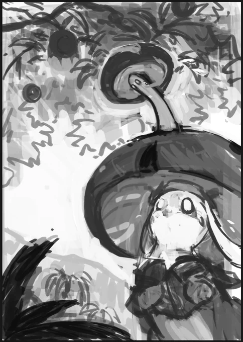制作工程 ラフ→下書き→色ラフ