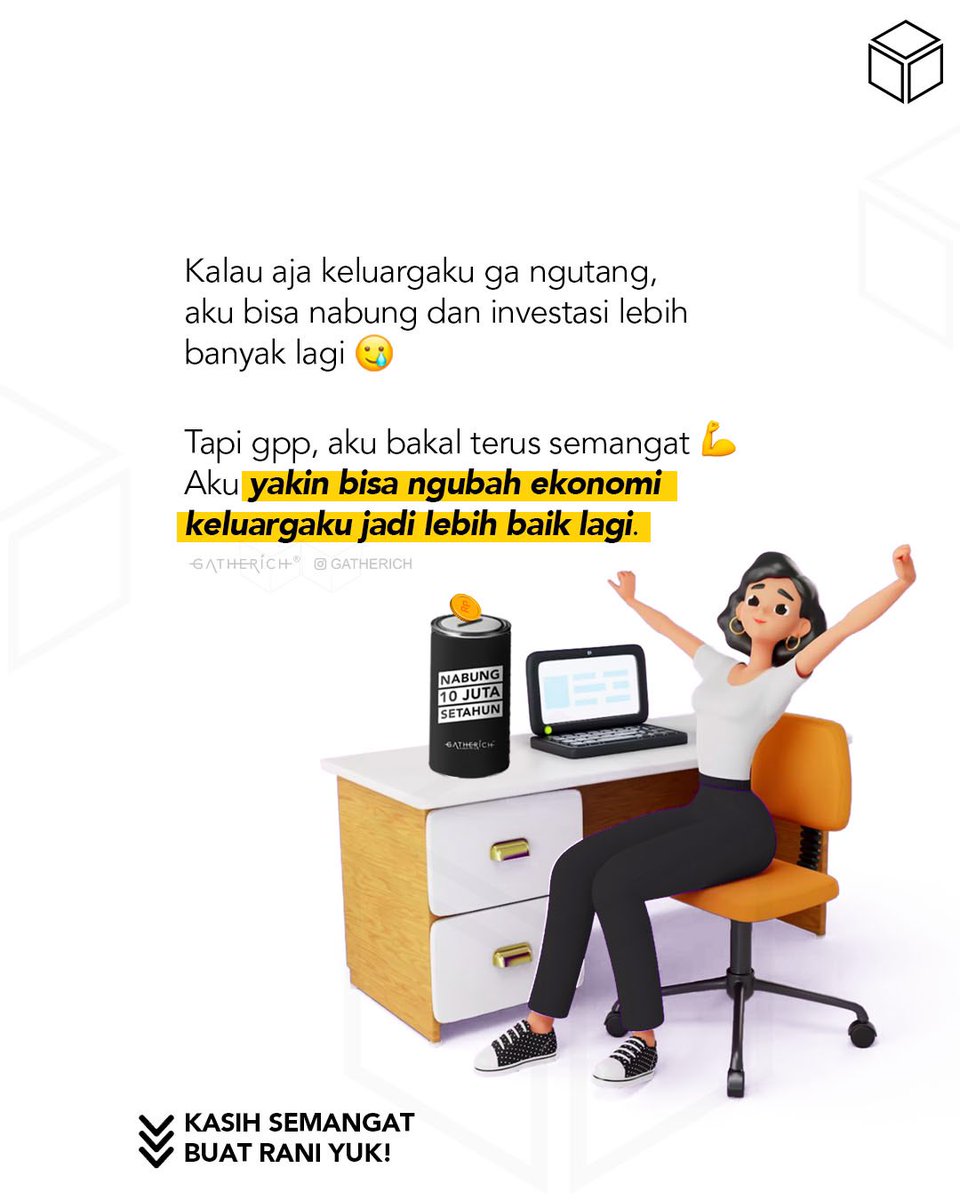 Richmin ngerti banget pasti rasanya berat, tapi Richmin percaya kalau kita jalanin suatu amanah dengan legowo, pasti ada aja jalannya dan rejekinya🥰

Semoga kamu yg juga sandwich gen, bisa mutusin rantai ini dan ga perlu warisin ke anak cucumu, aminnnn🙌