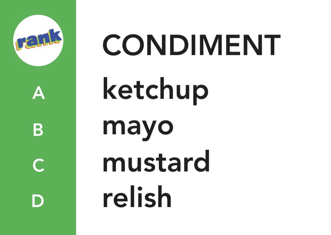 the rank game tweet media