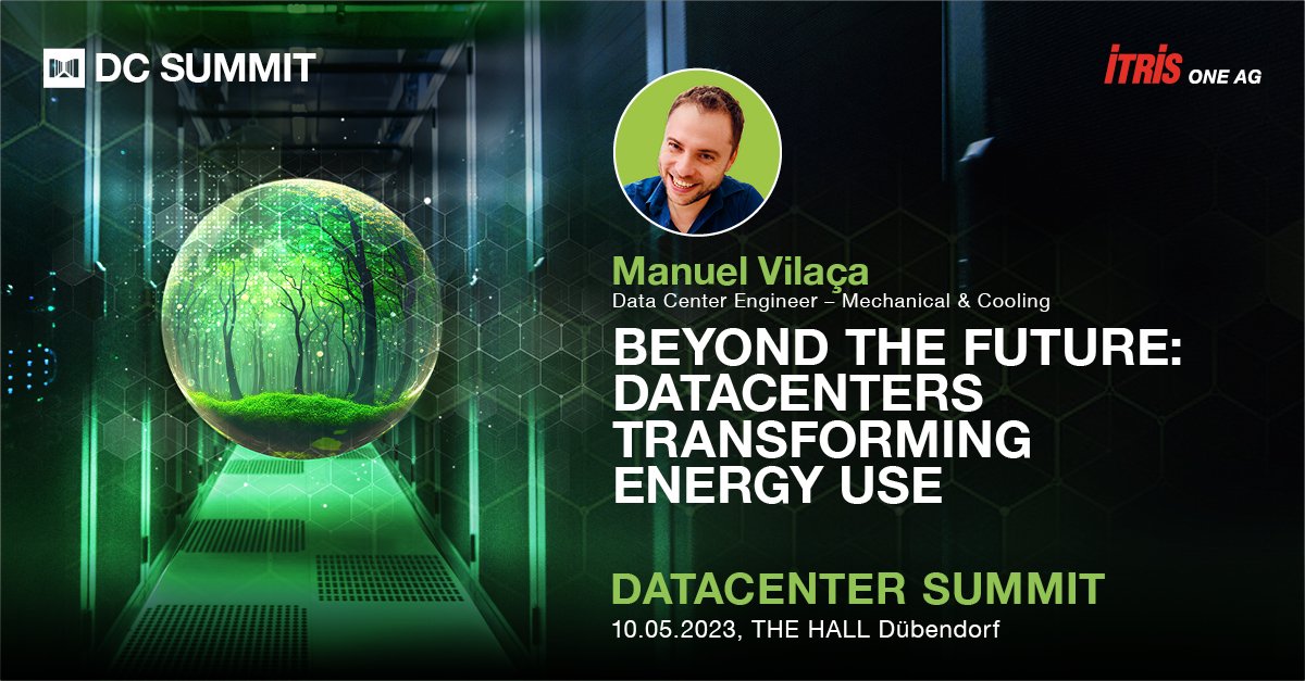 digitalrealtyCH's tweet photo. 10. Mai #DatacenterSummit - mit Manuel Vilaça - Award-winning DC Engineer. Sein Ziel: Die Auswirkungen von Rechenzentren auf die Umwelt zu verringern. Mehr dazu live: 13:15 Uhr live THE HALL, Dübendorf.
#themeetingplace #sustainability #datacenter #cooling #energy https://t.co/rahf70Aui9