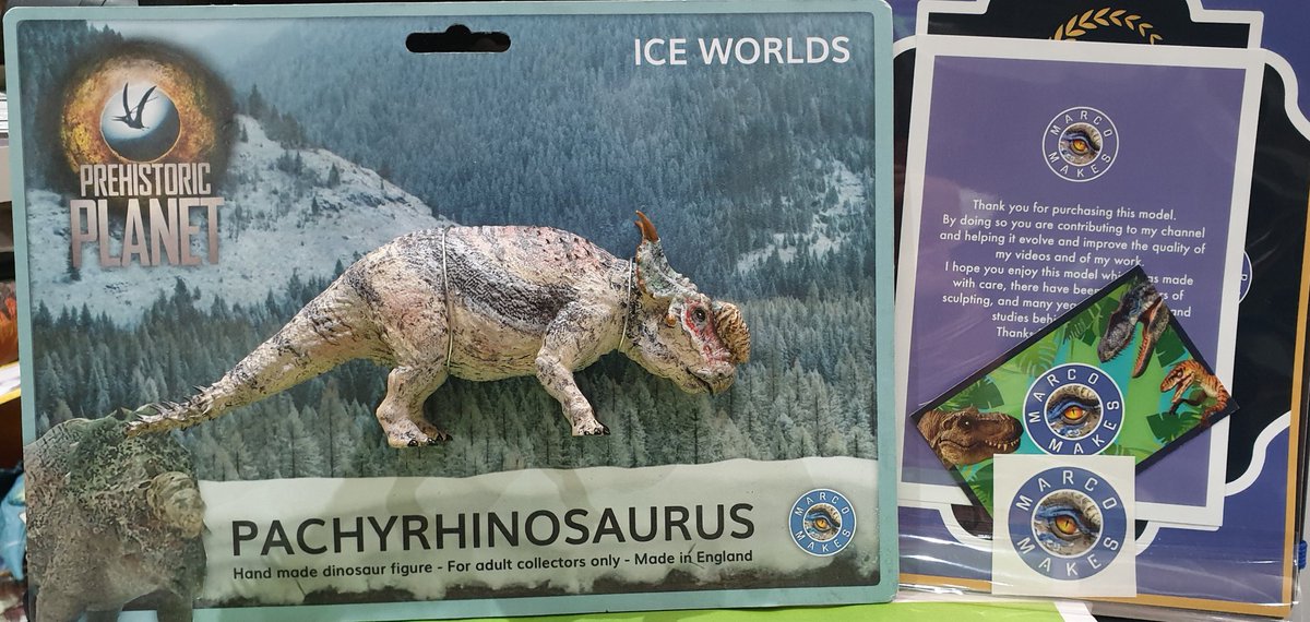 TetZoo's tweet photo. The amazing @MarcoMakesYT has done it again with another handmade #PrehistoricPlanet figure, this time #Pachyrhinosaurus! Marco's figures and more are available at... https://t.co/a1aEOiteEe #PrehistoricPlanet2 #dinosaurs #dinosaurfigures https://t.co/qxJupHS1Z2