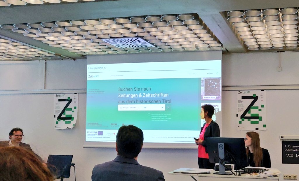 Now,official launch of the new #Zeitshift portal at the #bibkongressibk with <a href="/Euregio_Tirol/">Euregio Tirol-BZ-TN</a> @ULBTirol <a href="/EURAC/">Eurac Research</a> - the #bigredbutton has just been pressed! @all4ling @EuracLing