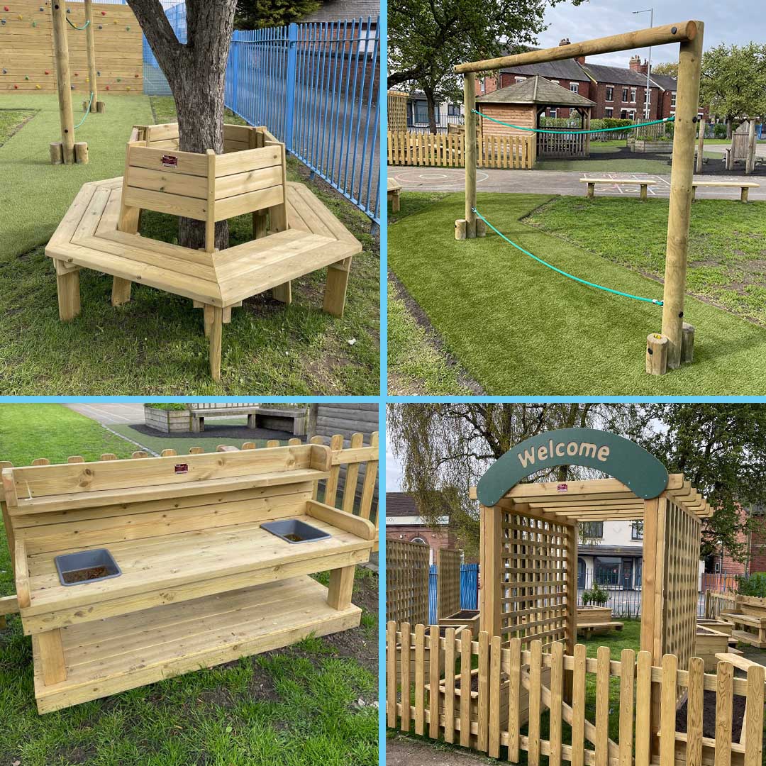 PlaysoundPlay's tweet photo. Eccleston St Mary's - After Pics 🙂 
We've recently seen some photos of the children loving their new play equipment and garden area over at @eccleston_ce, which is so great to see. We hope they enjoy it for many years to come. https://t.co/sUN9vR6BNI