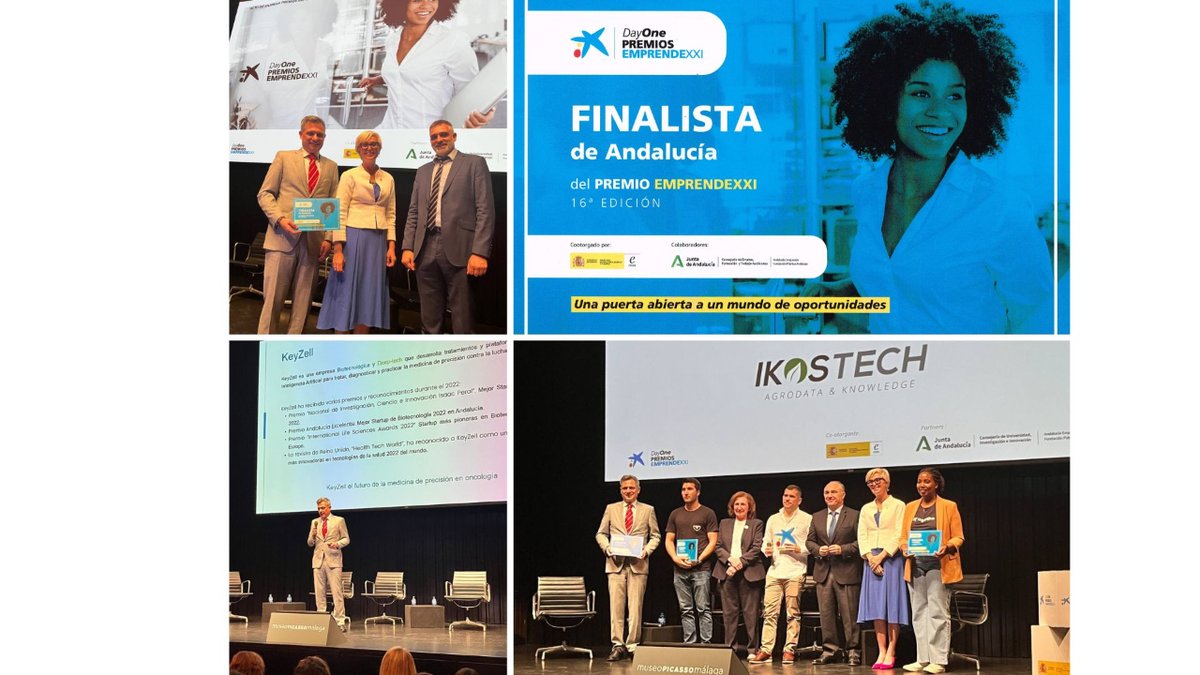 KeyZellBiotech's tweet photo. @keyzell fue finalista en los #PremioEmprendeXXI entre más de 100 startups. Enhorabuena a @IKOSTECH  🏆 y enhorabuena al resto de finalistas @YNSAT y @Losgistiko.
Gracias a  #caixabankdayone, #enisa  y #AndalucíaEmprende. Seguimos avanzando! 💪
#keyzell #startups #deeptech https://t.co/w8JrbQovSM