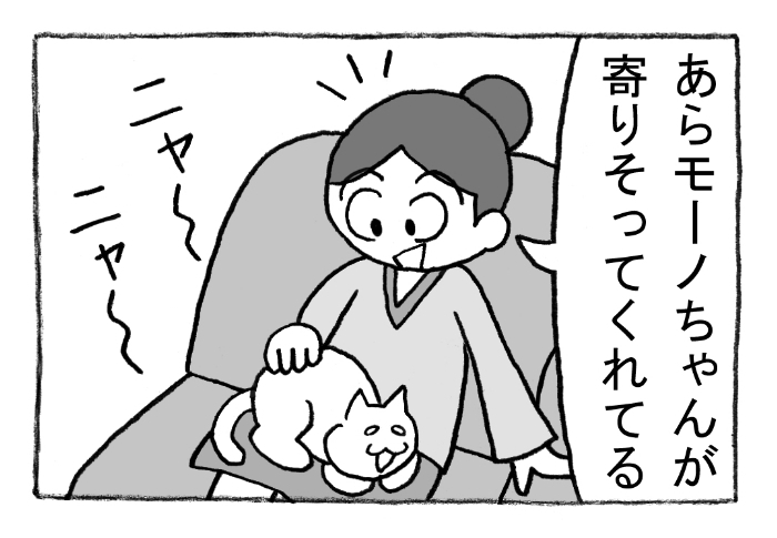 ねこまんがかいてみた278「介抱」 #ねこ #ネコ #猫 #白猫 #黒猫 #猫漫画 #4コマ #4コマ漫画 #四コマ漫画 #マンガ #漫画 #介抱 #ソファー #かわいい #漫画が読めるハッシュタグ