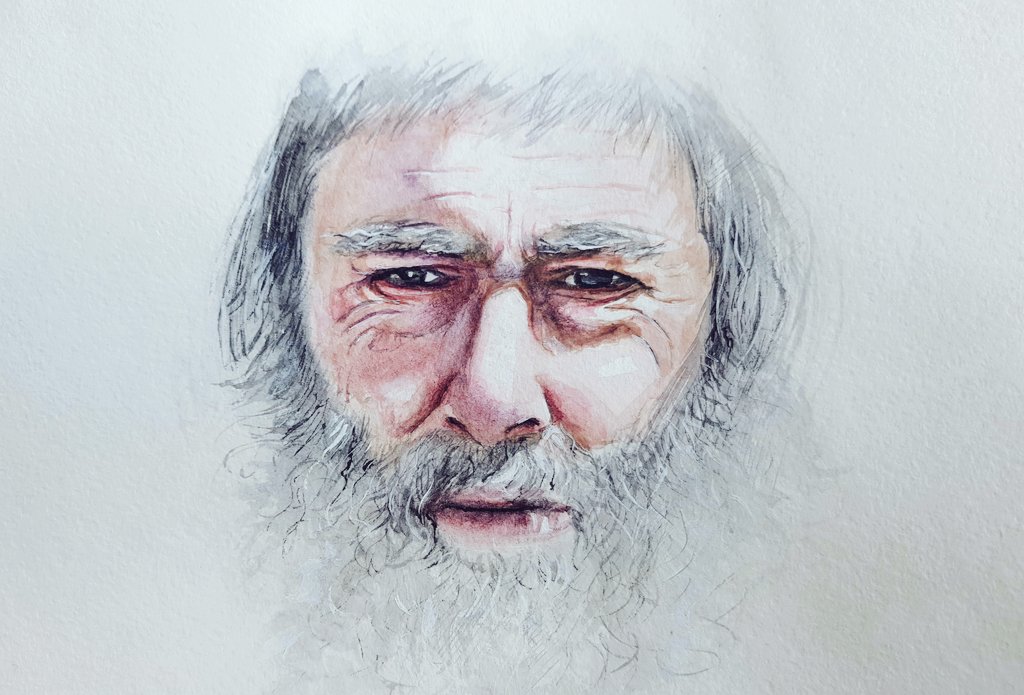 "The old man"
2020
Watercolor and paper
By me 🖌
#watercolor #painting #art