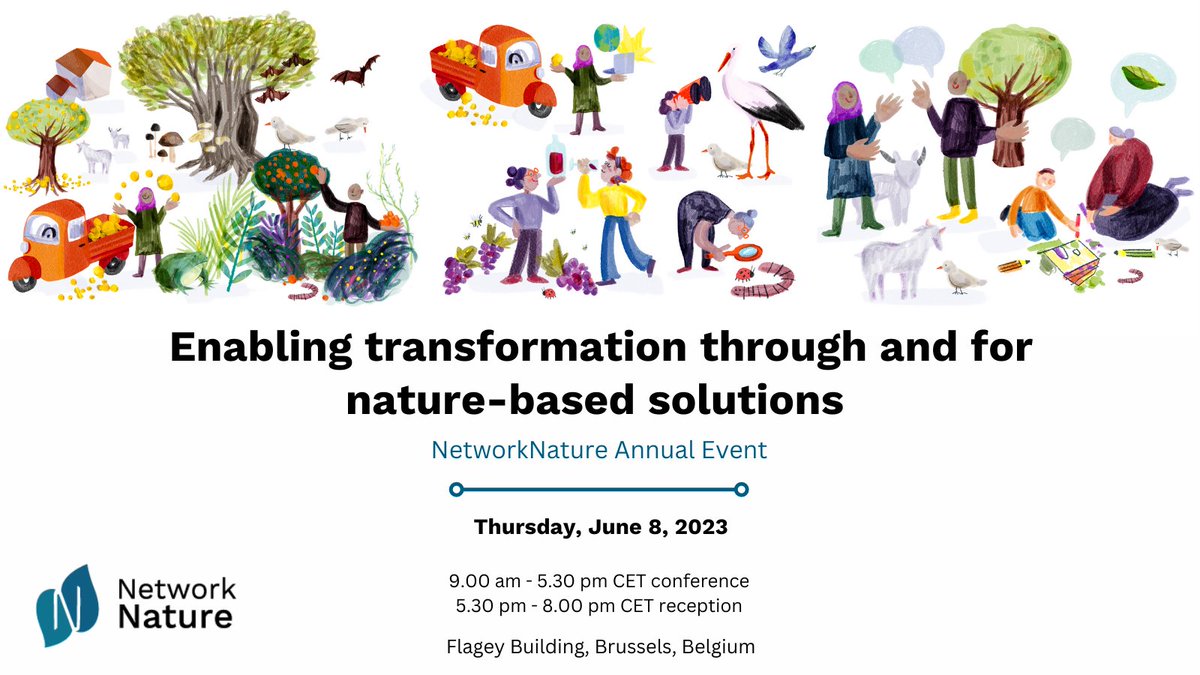 NetworkNatureEU's tweet photo. 📢The Agenda for NetworkNature Annual event on Thursday June 8, 2023 in Brussels is now available!

➡️Check it out here : https://t.co/oUXEbTy1xo

🎫And register for the event! https://t.co/j6CPYR94A4