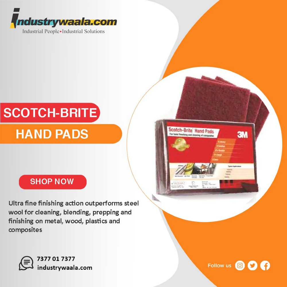 Industrywaala1's tweet image. Our Scotch-Brite hand pad is highly flexible, making it easy to fold and bend for use on corners and hard-to-reach areas, allowing you to effectively reach tight spaces. Call now +91 7377017377 and visit my websitehttps://industrywaala.com/.
#ScotchBrite #handpad #flexible