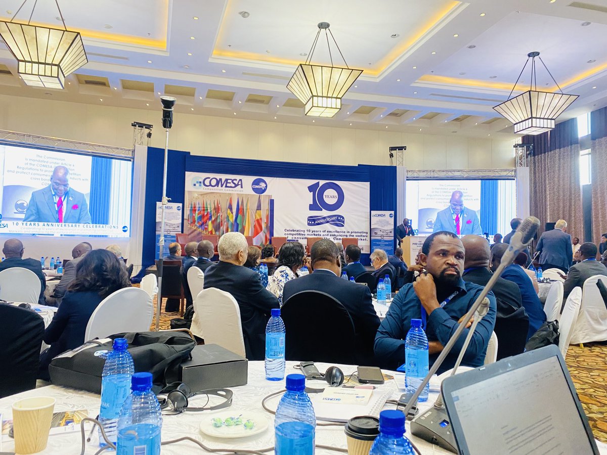 ssanyaug's tweet image. Hon.Simplex Chithyola, Malawi’s minister for trade and industry while representing President Lazarus McCarthy Chakwera at the #CCCat10years celebration donates land for the HQ of the ⁦⁦@CCC_COMESA⁩ “we want you here for good,” he said.