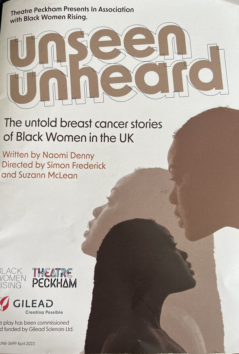 DomingoAnni's tweet photo. Went to see Unseen Unheard last night. A wonderful and moving play written by Naomi Denny and sensitively directed by Simon Frederick and Suzann McLean. Beautifully performed by a fabulous cast who had us laughing and then pulling at our heartstrings. ❤️ https://t.co/9s0LZJoFG5