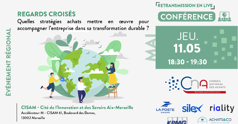 SilexApp's tweet photo. Invité par le CNA PACA et aux côtés de @GroupeLaPoste, @KPMG_France, Achats&amp;Co et le @rialitylab, nous serons présents jeudi prochain à partir de 18h, à l’Afterwork Paca | Regards croisés pour parler Achats responsables !

Inscription ici : https://t.co/ZLdgDPM5yB

#RSE #Achats