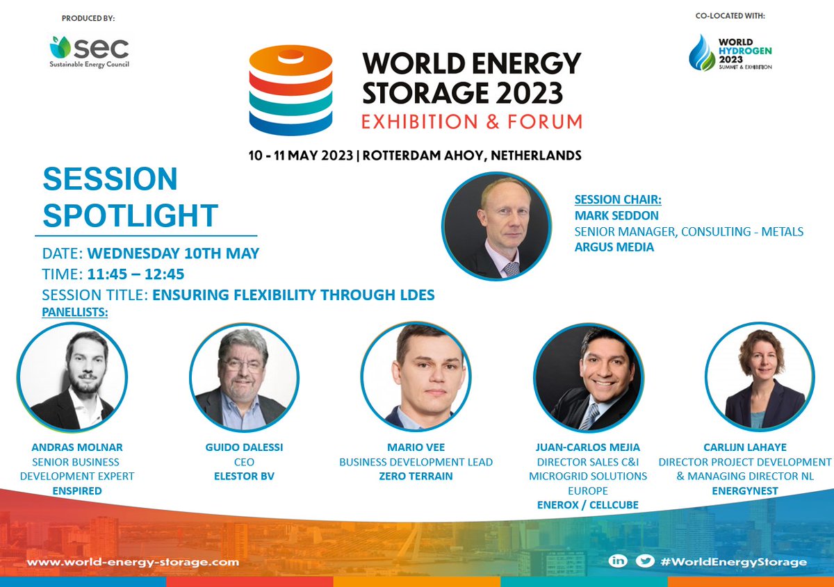 📢 SESSION SPOTLIGHT! 📢

Session: Ensuring Flexibility through LDES.
Date: Wednesday 10th May.
Time: 11:45 - 12:45.

✅Free Ticket: bit.ly/3YaMbQp 
📙Programme: bit.ly/3Iz1pch