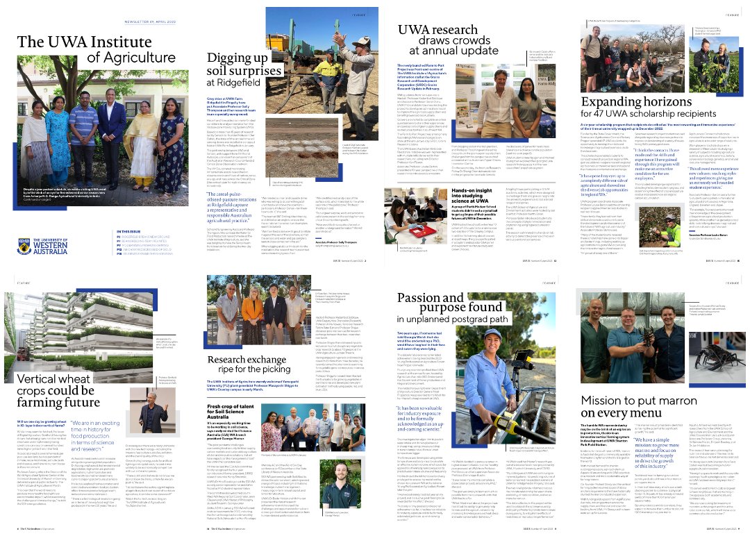 Read all about it! ✨ 📰 We're thrilled to announce that @IOA_UWA's first newsletter for 2023 is now available in hard copy & the digital version online here: uwa.edu.au/institutes/ins… Find all the latest achievements, @uwaresearch outcomes, event updates & more! 🚜🍽🌱🍇👩‍🎓