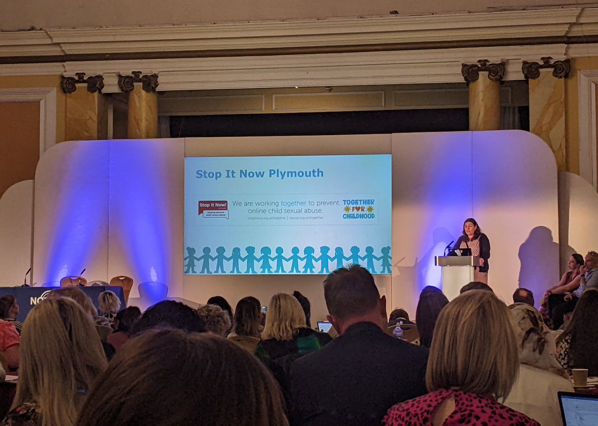 Shelly Shaw @NSPCC talking about the community in Plymouth and how @StopItNowUK information is shared widely as part of the #togetherforchildren project #nota23 @TFCPlymouth