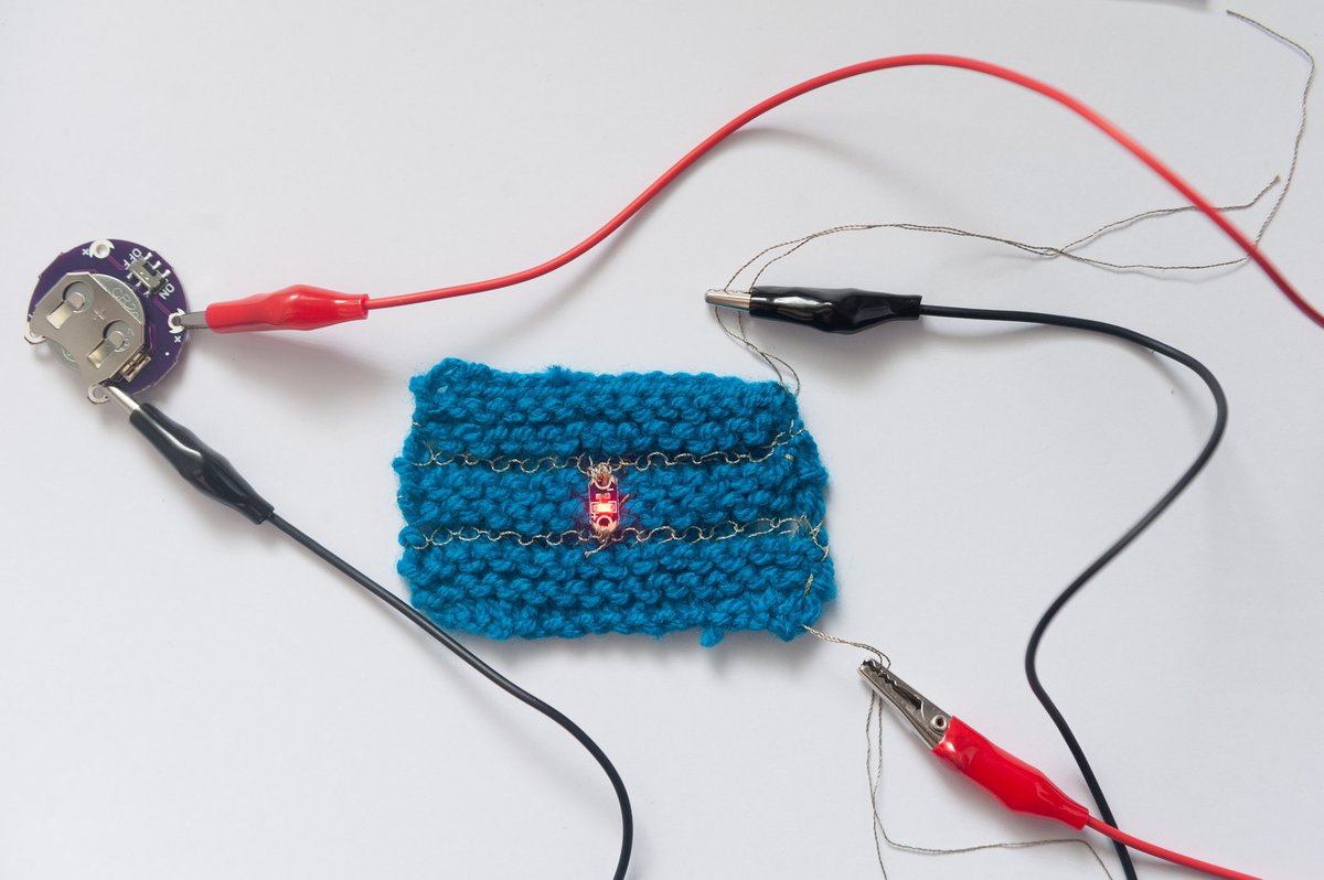 Great start to the ‘Yarning Connections’ Walton Institute project supported by @scienceirel. Check out some images from our first #etextiles workshop at <a href="/WaterfordLibs/">Waterford Libraries</a> as participants embarked on working with conductive yarn &amp; circuit integration in yarn crafts #BelieveInScience