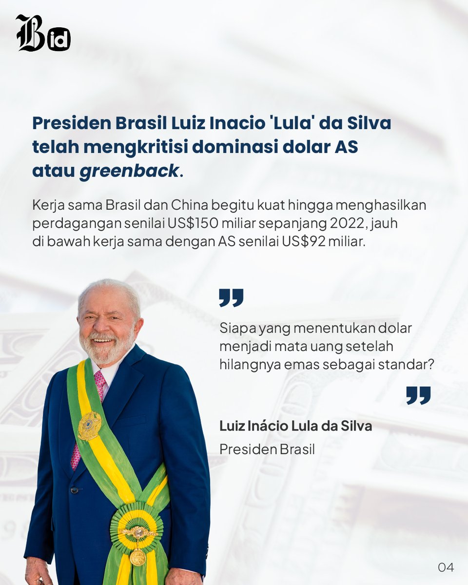 bisnis_premium's tweet photo. Sejumlah negara menunjukkan sinyal tidak ingin lagi bergantung pada dolar AS?
~Sebuah Utas~
#Dollar #dolar #bricseconomy https://t.co/Pbnh4yZW0t