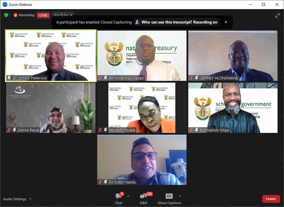 thensgZA's tweet image. A big thank you to the session panelists for an insightful discussion and to the participants for the thought provoking engagement &amp;amp; questions. @TreasuryRSA @AuditorGen_SA @DpmeOfficial 

@GovernmentZA @thedpsa @LetsTalkGovApp 

#Professionalisation
#Nationalframework
#TheNSG