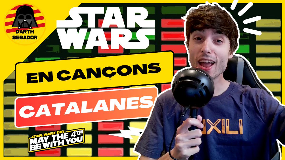 DarthSegador's tweet photo. ▶️ NOU VÍDEO! 👊🔥
Per a celebrar el #MayThe4th us duc un vídeo un xic diferent: 🎵 CANÇONS EN CATALÀ que tenen REFERÈNCIES A STAR WARS! 👇

🔗 https://t.co/6f2bK2JzGA
 
🔁 Un RT m’ajuda moltíssim 💛 https://t.co/KZ9Wm1hyPk