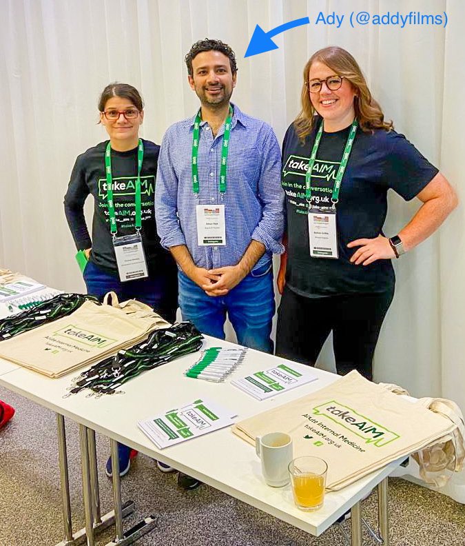 We are at #SAMCopenhagen → chat to us about a career in <a href="/acutemedicine/">SAM Online</a>

Met our new takeAIM fellow <a href="/addyfilms/">Dr Addy (blue tick)</a> 🤩