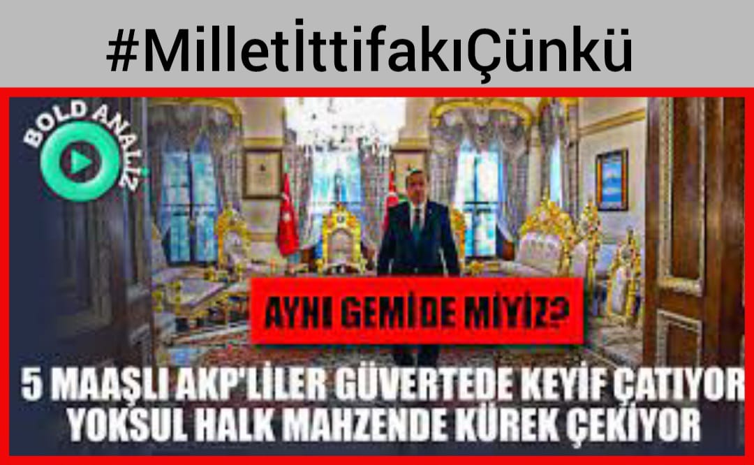 #MilletİttifakıÇünkü Bıktık Adaletsizlikten, yalandan, talandan, vurgundan, soygundan, sömürüden, liyakatsizlikten, beceriksizlikten, zamlardan.