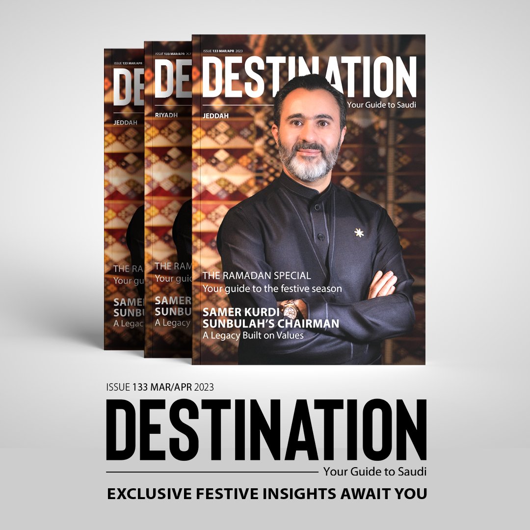 Destination_KSA's tweet photo. Our new issue featuring Samer Kurdi, Sunbulah Group Chairman. Shark Tank Investor. Jeddah Chamber Board Member.
@samer_kurdi @SunbulahGroup 
is out NOW!
Slide through our pages to learn about our interview and much more about Ramdan in Saudi!
Read more:
https://t.co/9TYl7uNGd5 https://t.co/FTaNjN7lP2