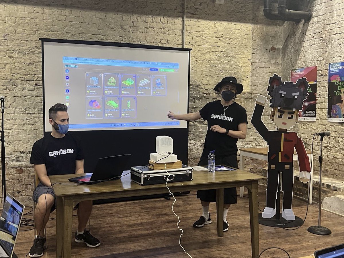 TheSandboxGame's tweet photo. Tons of amazing works were done during #DigitalNovember2022 in Hong Kong &amp; Macau at #FringeClub 🎨

Join Fringe Club in the art and culture hub in #MegaCity3 🖼

https://t.co/8yDj2tq9gW https://t.co/kskmk9vqWt