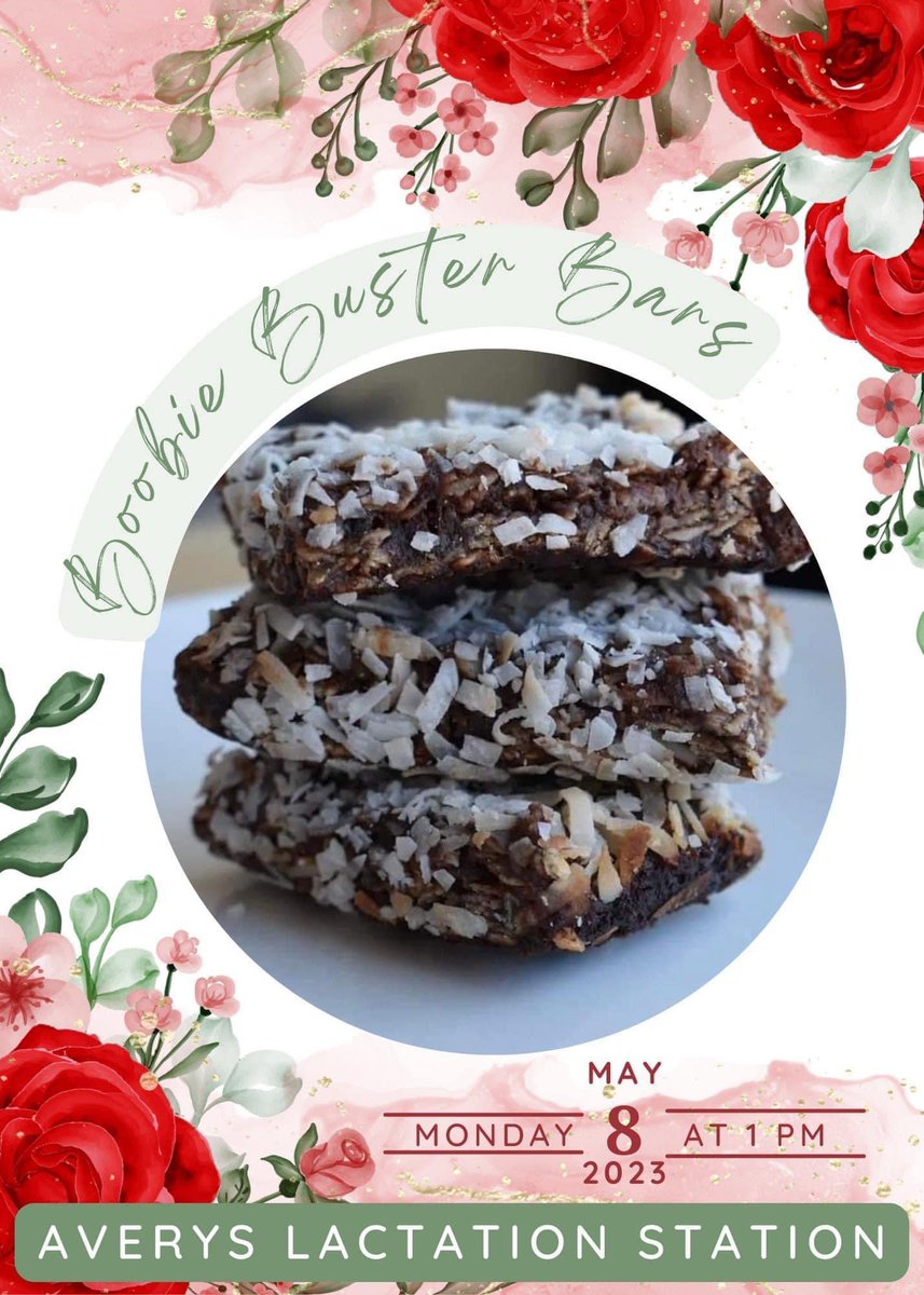 kmae4485's tweet photo. .                  ‼️‼️Attention ‼️‼️
            All pumping and Nursing Mamas Signature, and original Boobie Buster Bars! 
                 Avery's Lactation Station page 
                     Monday, May 8th @ 1pm est
                             #averystreats0508 https://t.co/K7Prg1alq8