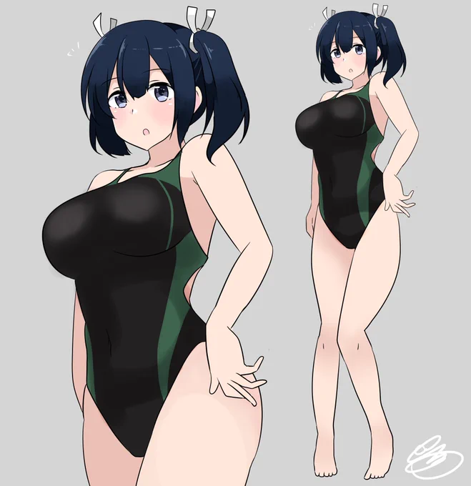 みどりの日なので水着蒼龍ちゃんでも
