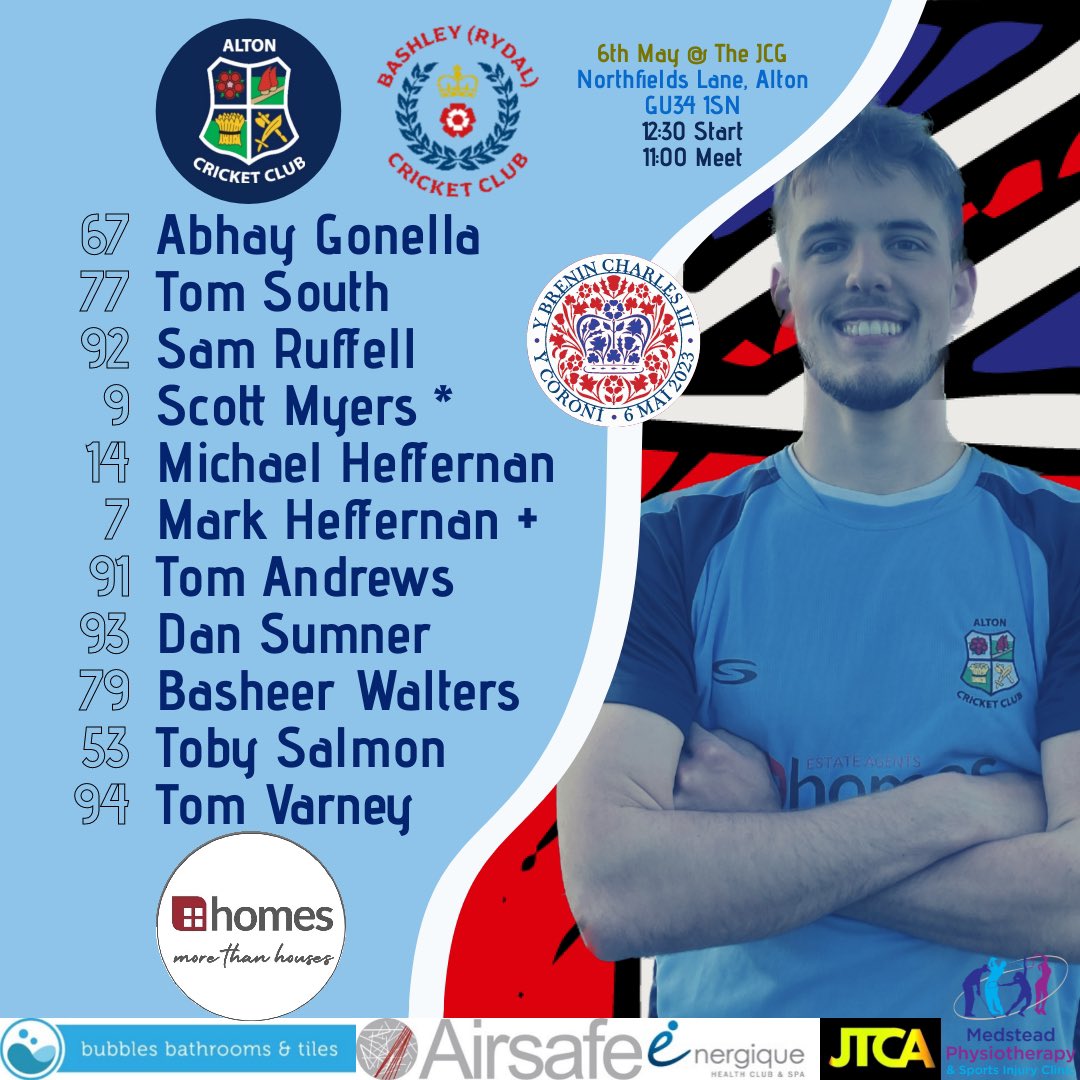AltonCricket's tweet photo. 6th May team lists

3 sets of Brewers in league action this week. 

Hoping to celebrate the king’s coronation with 3 Ws!!

#cricket #brewers #spcl #hampshireleaguecricket https://t.co/5ZGYGOzoFr