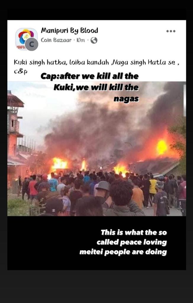 Chingchingpaite's tweet photo. Is this what we called Peace???
The Metei"d burning house's of tribal and killing innocent lives of Tribal...
Where is our leaders and representative

#NarendraModi #AmitShah #Zoramthanga #thehindu #bbcnews #northeastnews #theIndian 
#ManipurViolence #ManipurOnFire https://t.co/UIF0Bcu8z5
