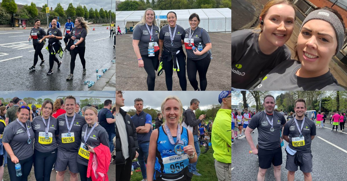 Colloide's tweet photo. On Sunday #TeamColloide took part in the Belfast City Marathon in aid of @AirAmbulanceNI. ๐
Congratulations to Joanne Irwin who completed the Marathon in 3:40:26. ๐ Our two relay teams and walkers also smashed through their routes. ๐โโ๏ธ
Just Giving Page: https://t.co/J8BYAfOuDV https://t.co/HOsmoRJ1RZ